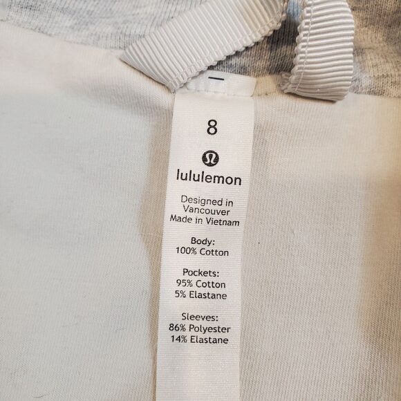 Lululemon Forever Warm Quilted Jacket 8 Grey Quarter Zip Outdoors Athleisure - Picture 13 of 13